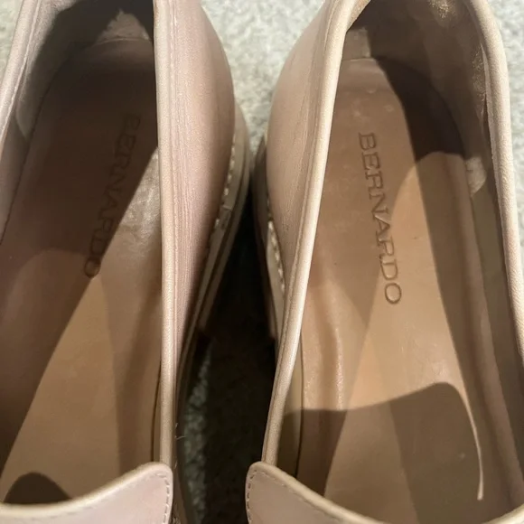 Bernardo Chandler Leather Lug Sole Platform Loafers, Women’s Size 8.5 Blush - Picture 7 of 9